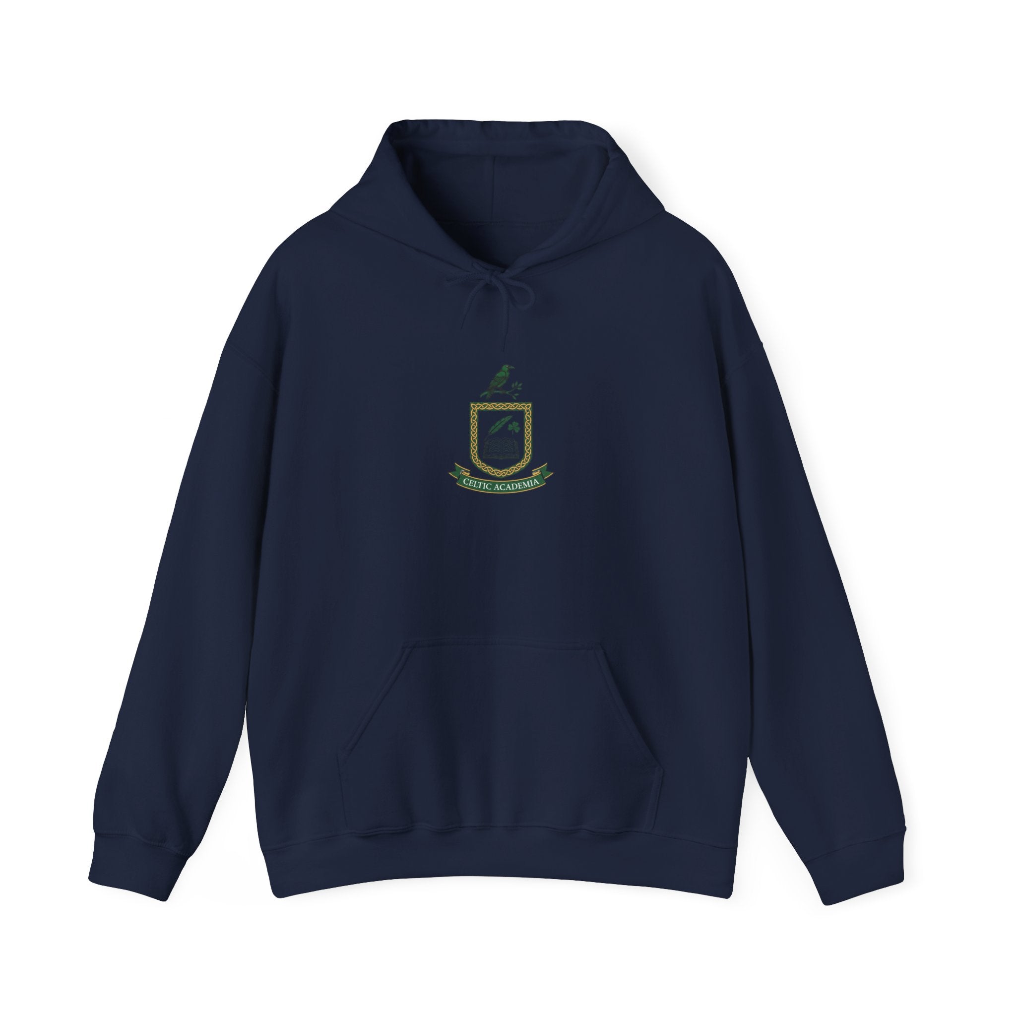 Celtic Crest Hoodie | Irish Heritage, Emerald Dark Academia