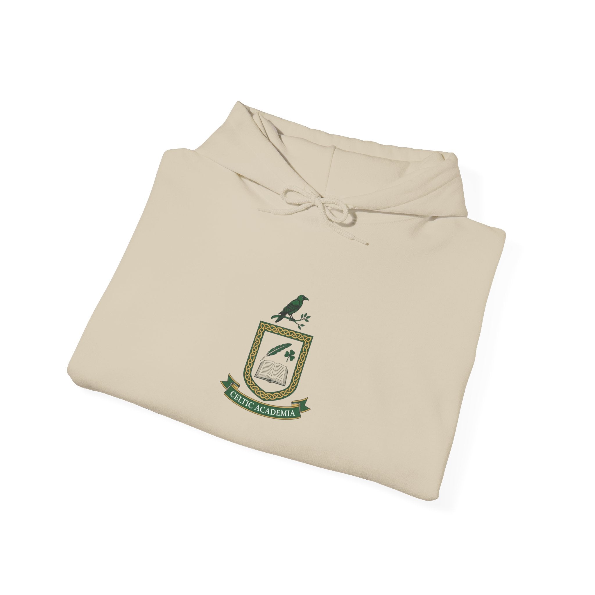 Celtic Crest Hoodie | Irish Heritage, Emerald Dark Academia
