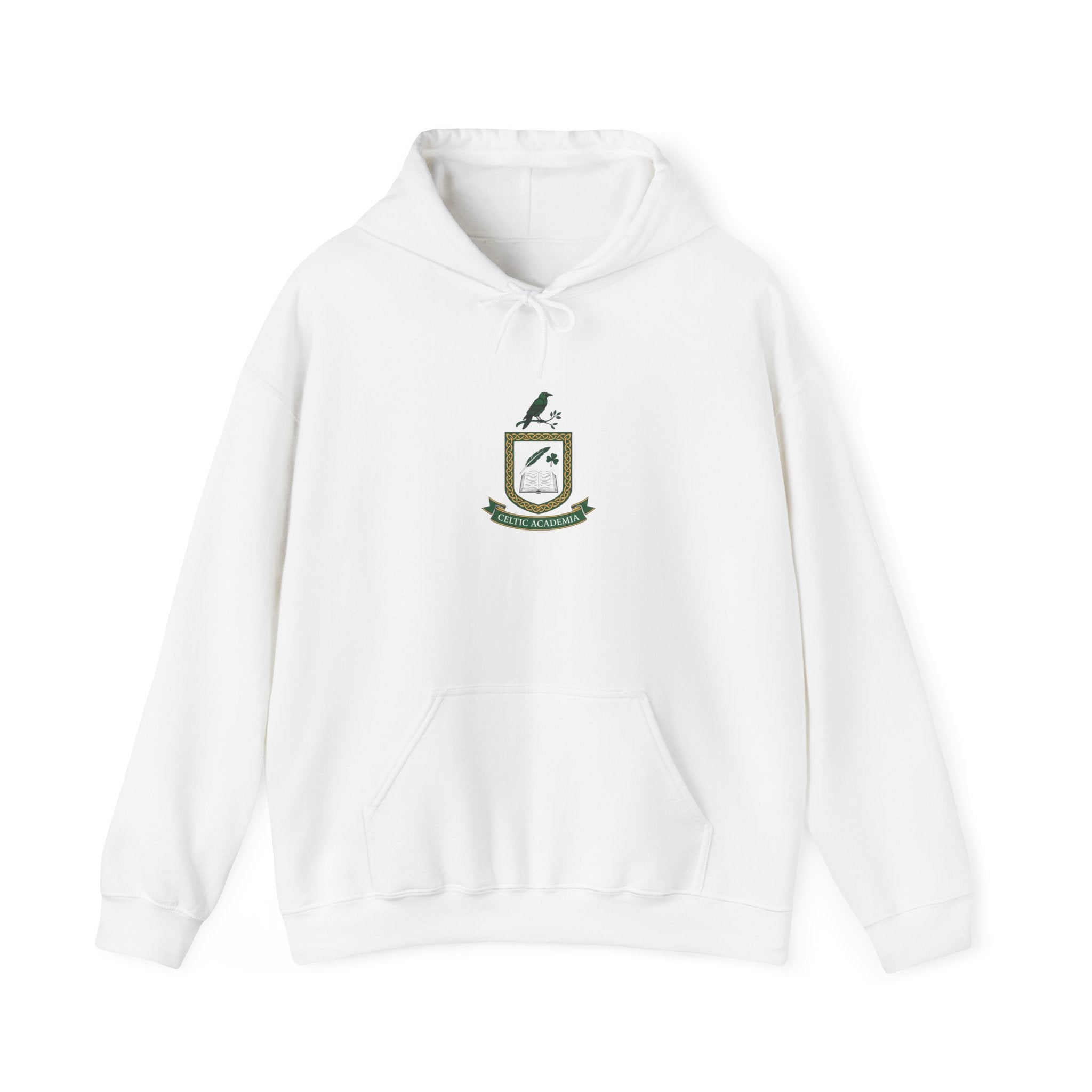 Celtic Crest Hoodie | Irish Heritage, Emerald Dark Academia