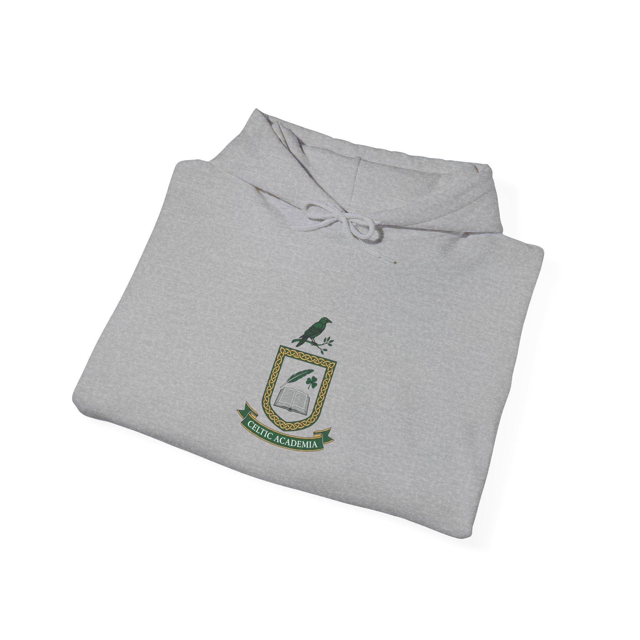 Celtic Crest Hoodie | Irish Heritage, Emerald Dark Academia