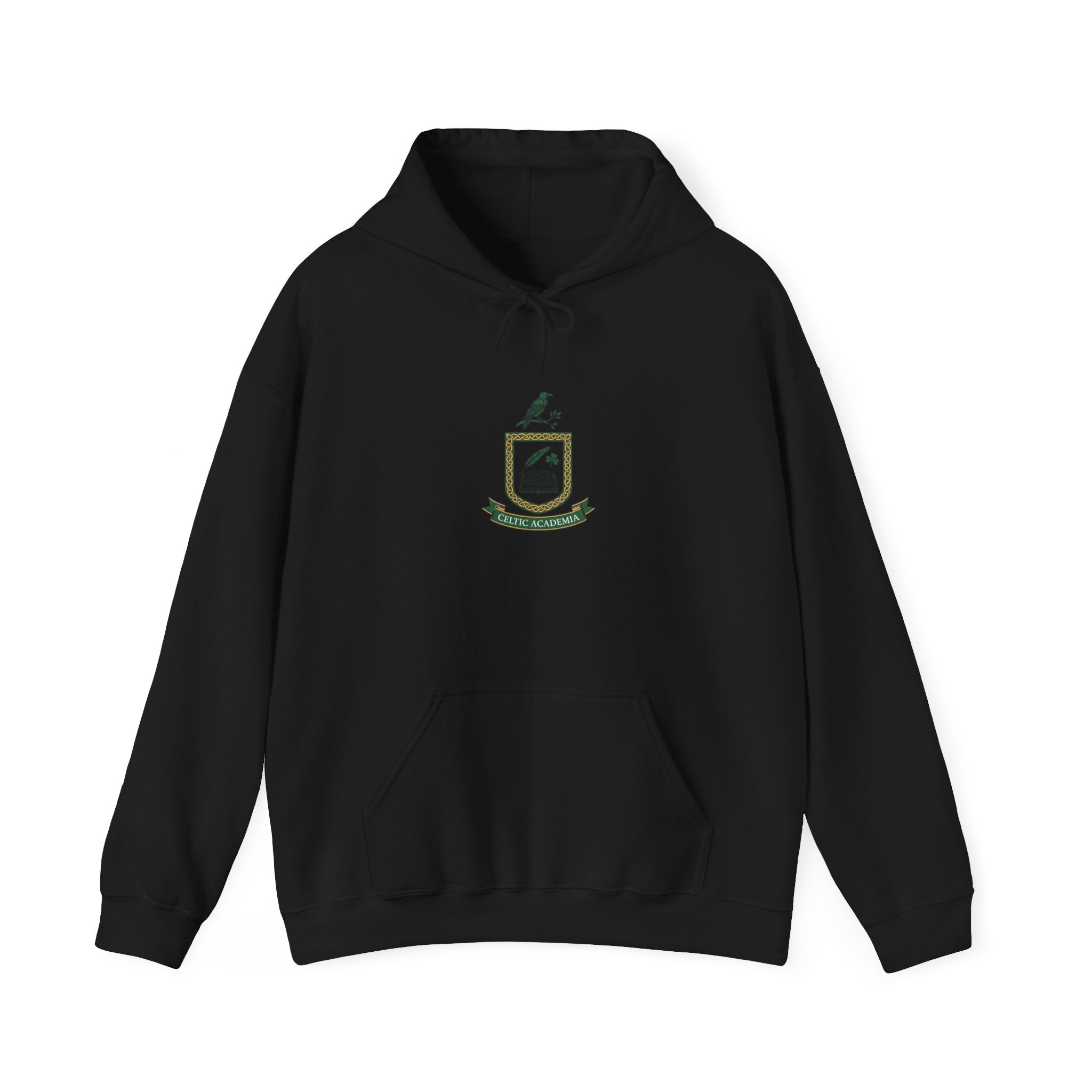 Celtic Crest Hoodie | Irish Heritage, Emerald Dark Academia