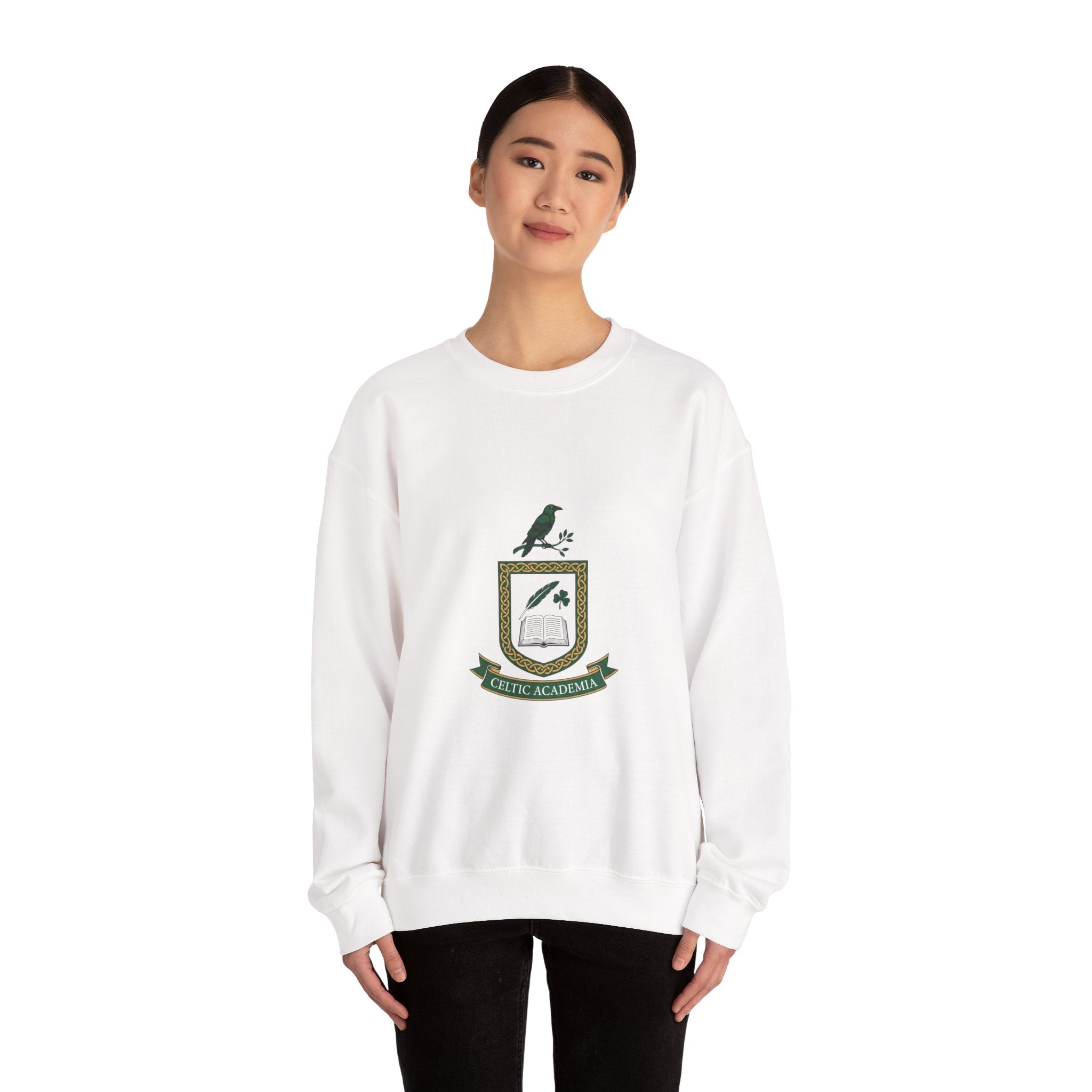 Celtic Academia Crest Sweatshirt | Irish Heritage, Gaelic Library Aesthetic