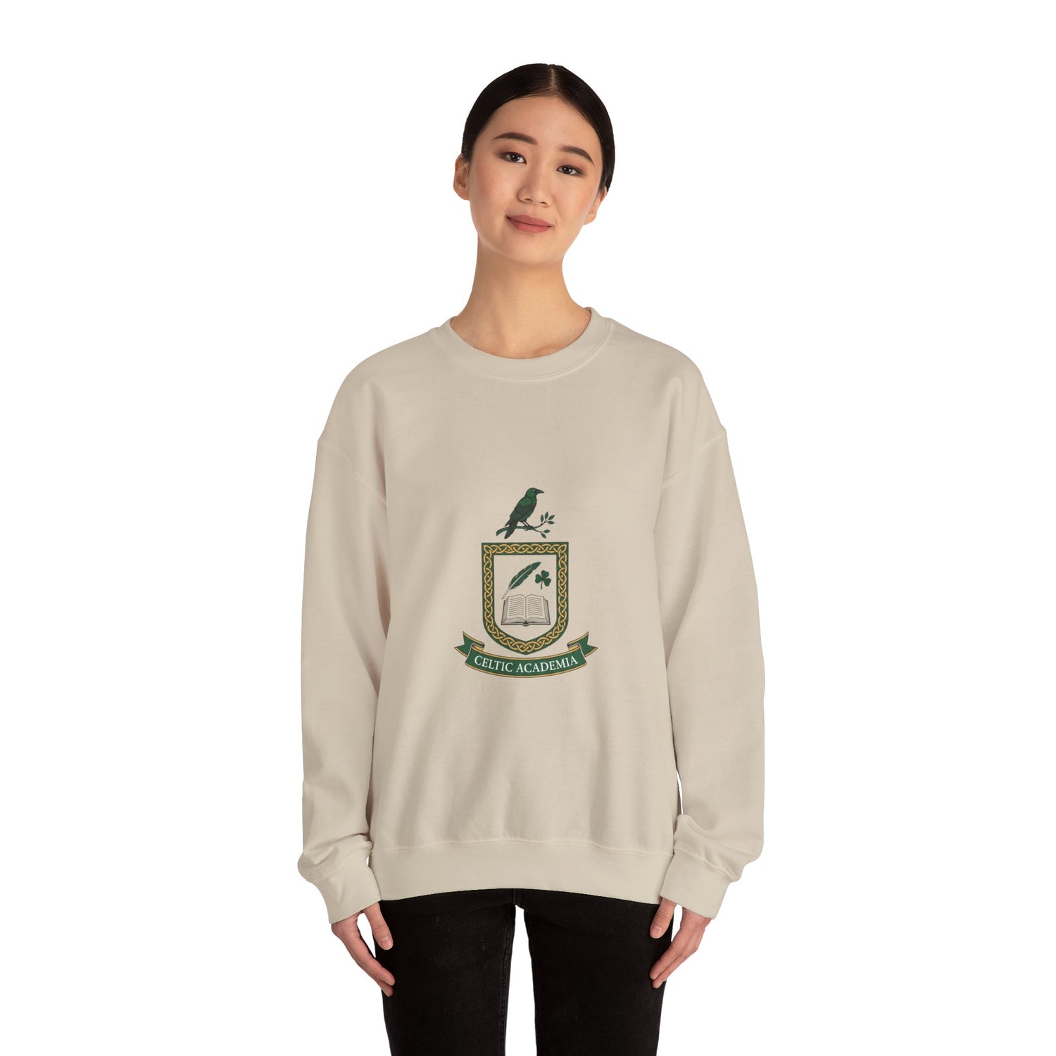 Celtic Academia Crest Sweatshirt | Irish Heritage, Gaelic Library Aesthetic
