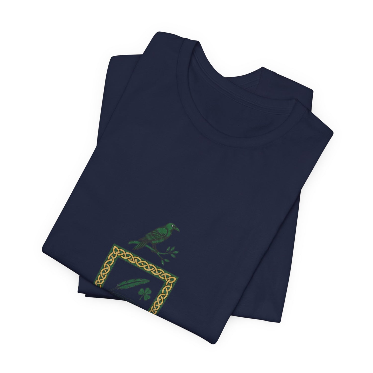Celtic Academia Crest T-Shirt | Irish Heritage, Emerald Dark Academia