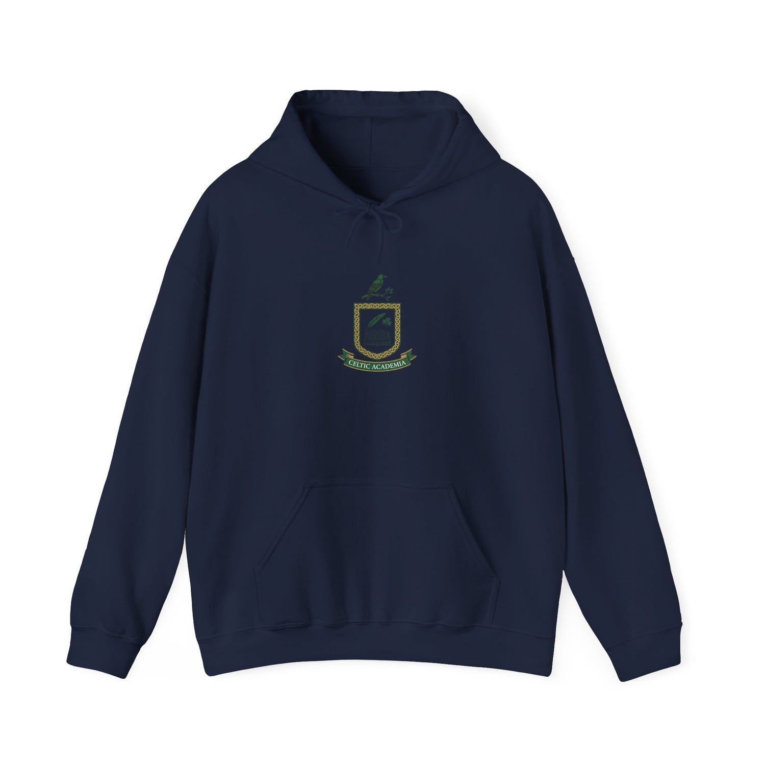 Celtic Crest Hoodie | Irish Heritage, Emerald Dark Academia