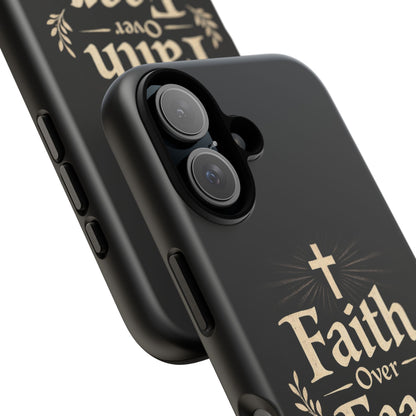 Faith Over Fear Phone Case — Inspirational Christian iPhone Cover (Isaiah 41:10)