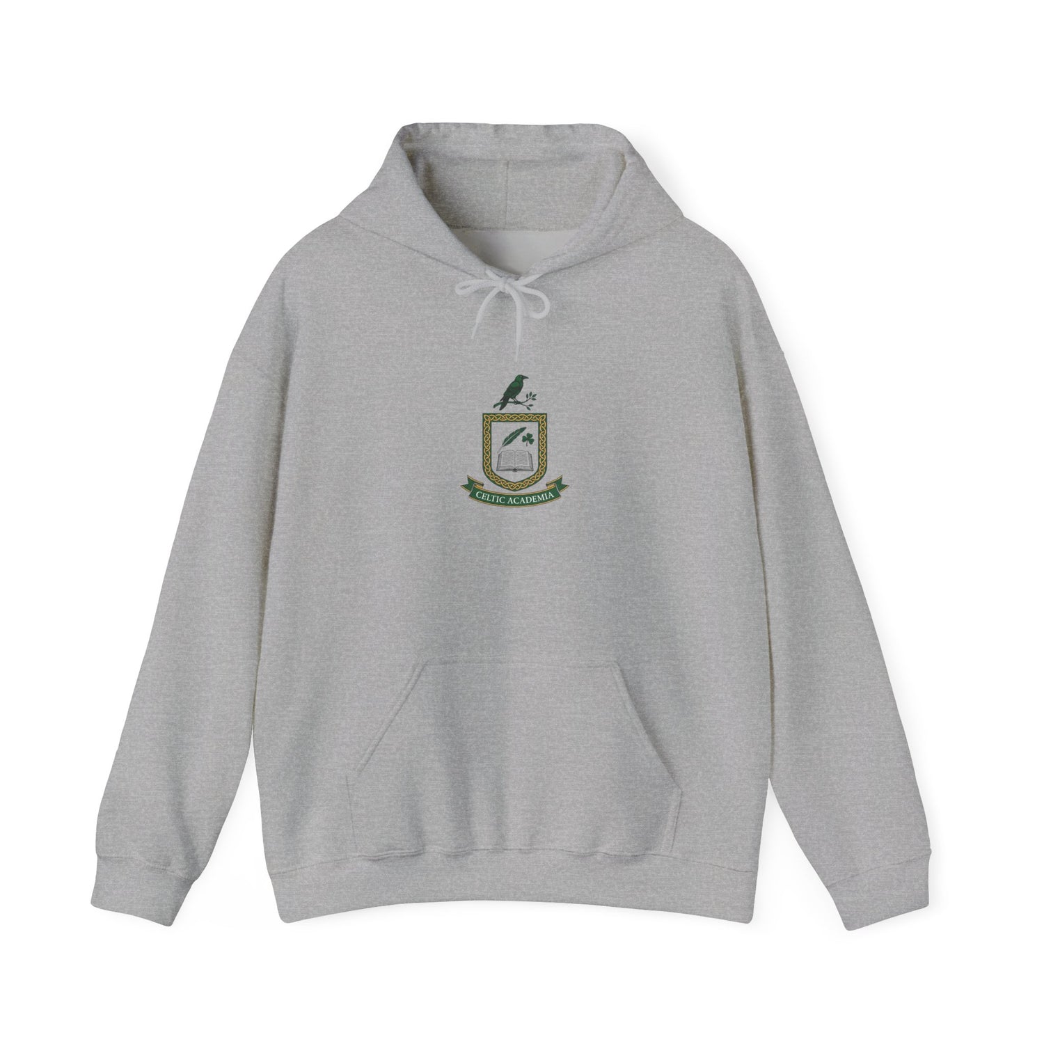 Celtic Crest Hoodie | Irish Heritage, Emerald Dark Academia