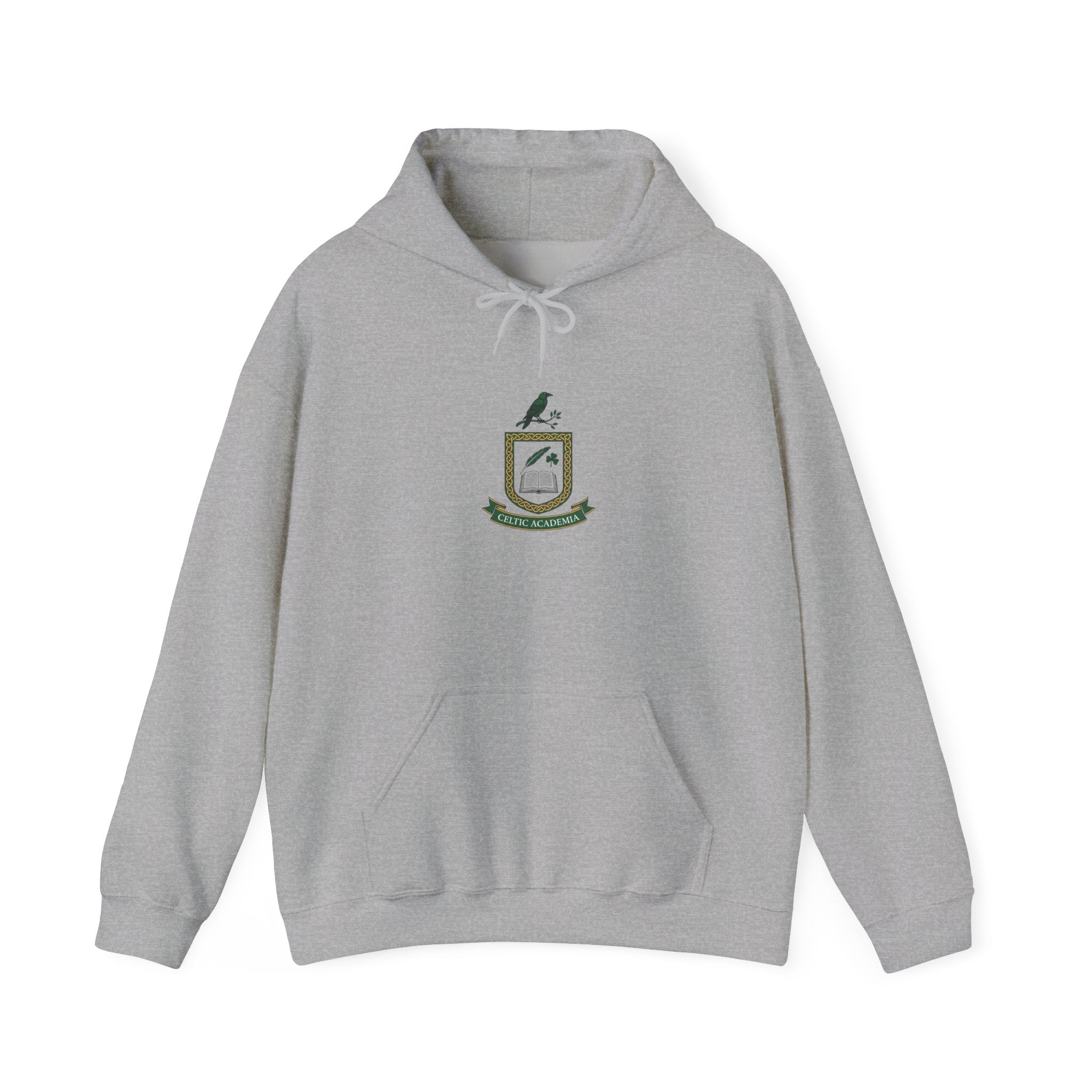 Celtic Crest Hoodie | Irish Heritage, Emerald Dark Academia