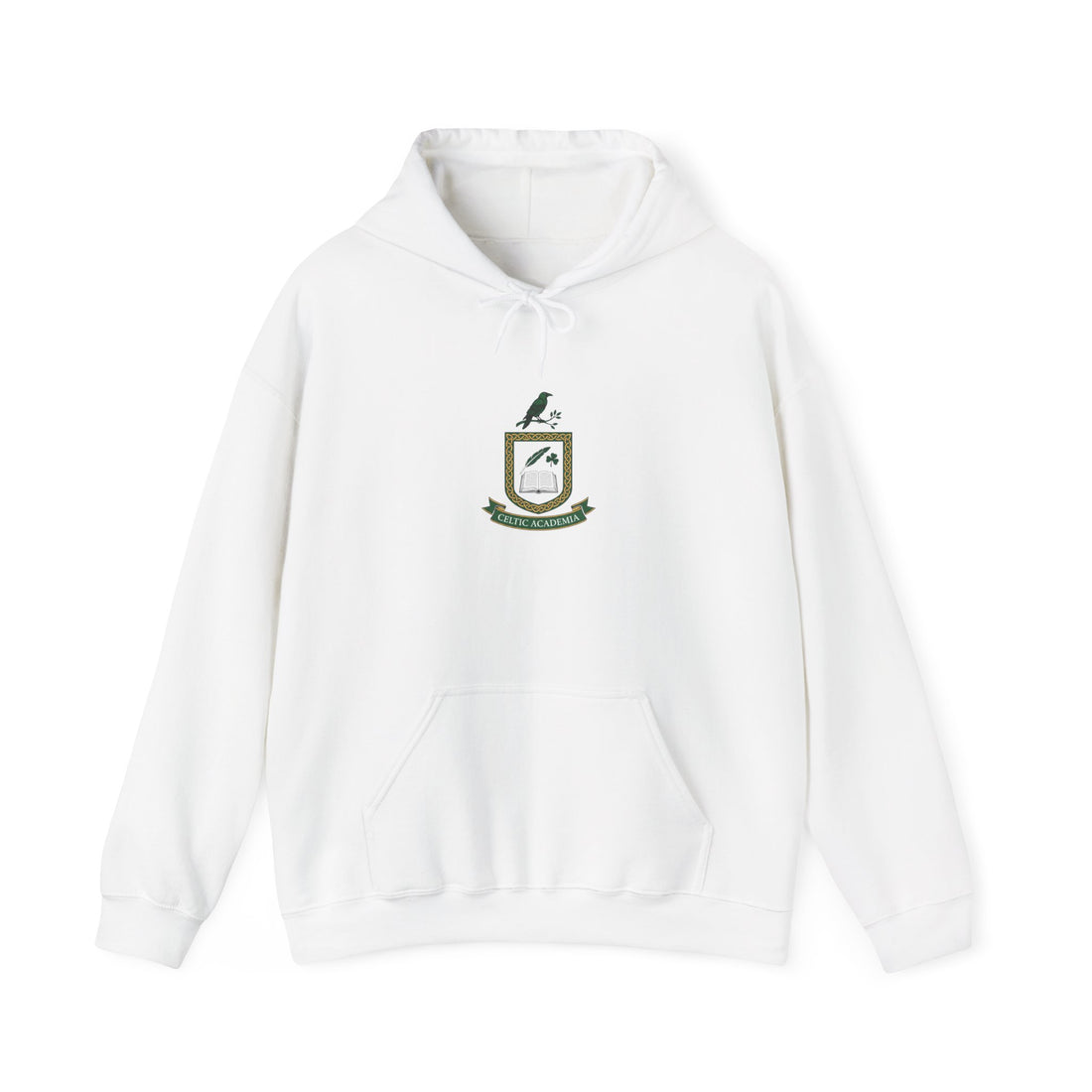 Celtic Crest Hoodie | Irish Heritage, Emerald Dark Academia
