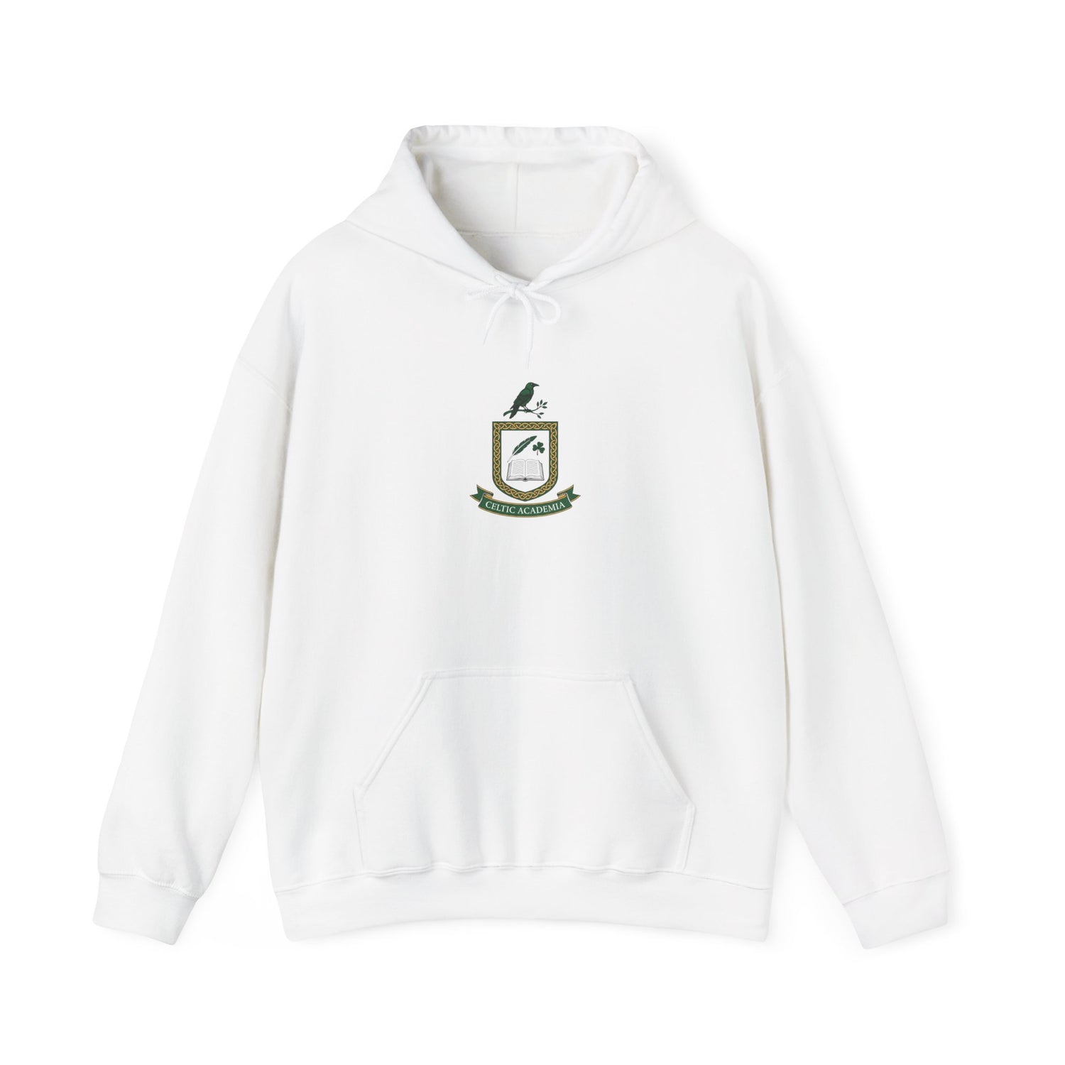 Celtic Crest Hoodie | Irish Heritage, Emerald Dark Academia
