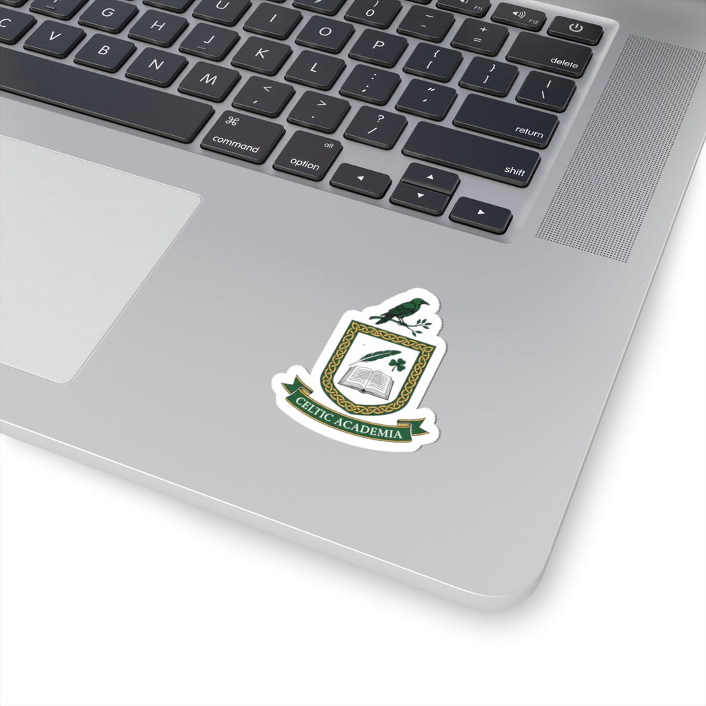 Celtic Academia Crest Sticker | Irish Heritage, Emerald Dark Academia