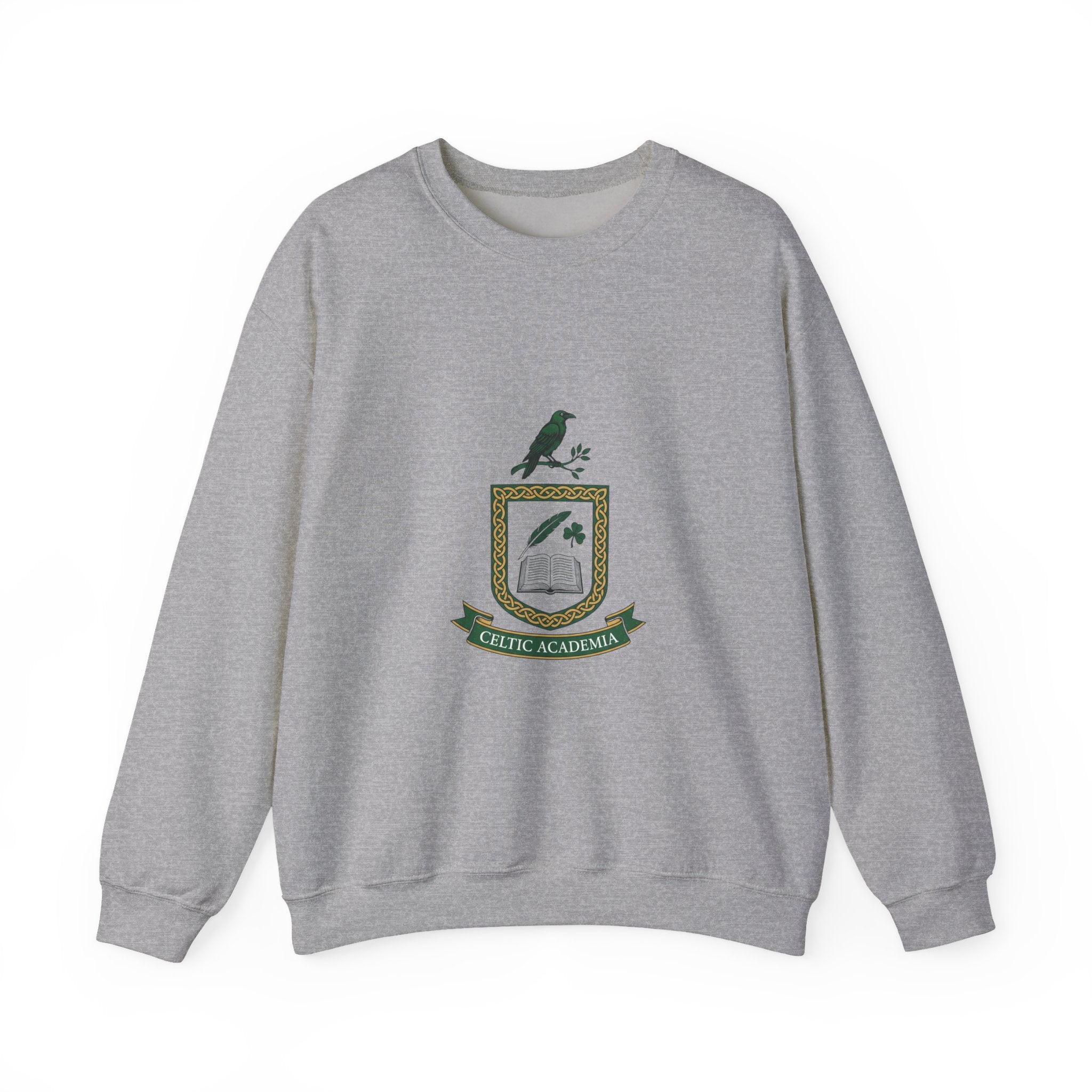 Celtic Academia Crest Sweatshirt | Irish Heritage, Gaelic Library Aesthetic