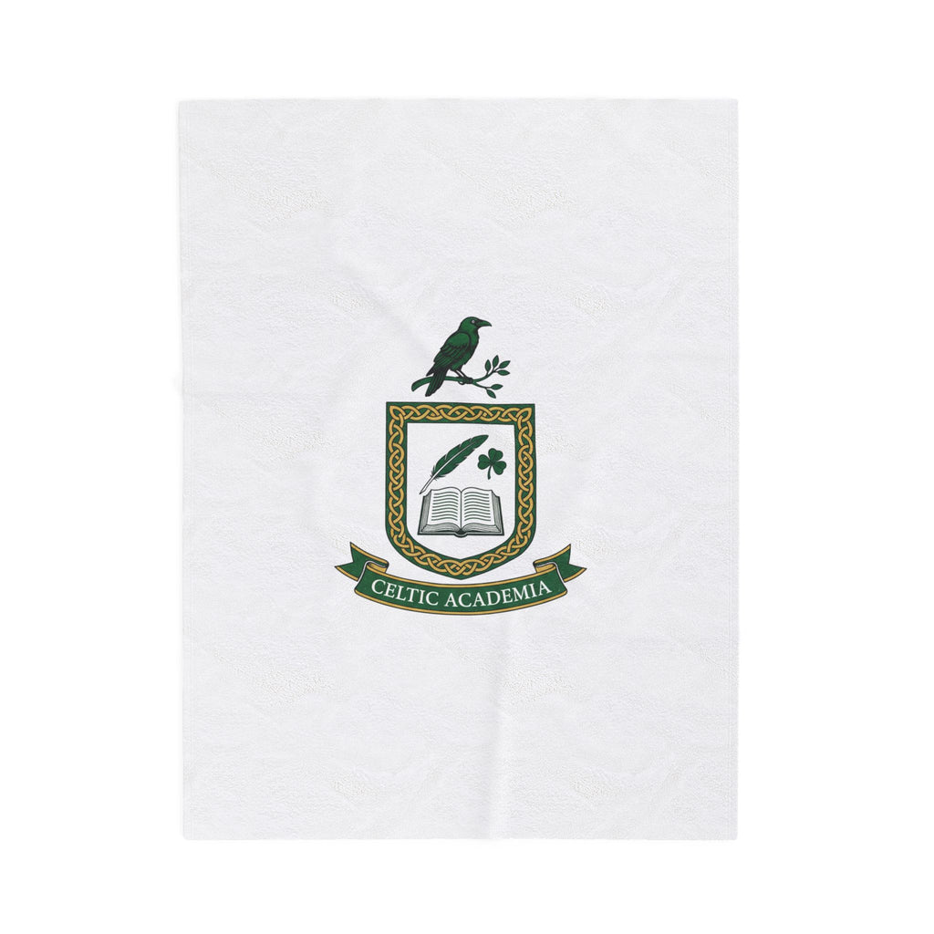 Celtic Academia Crest Blanket | Irish Heritage, Emerald Dark Academia