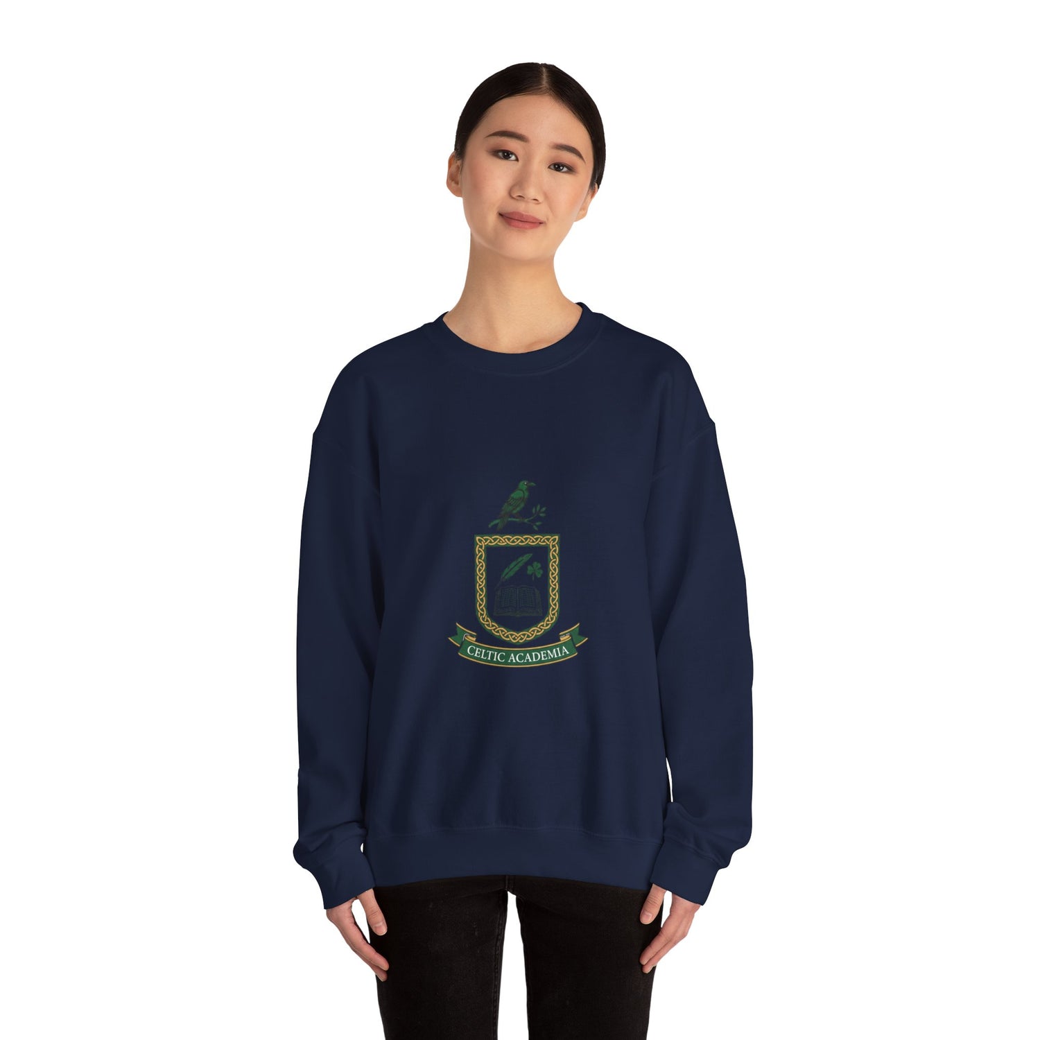 Celtic Academia Crest Sweatshirt | Irish Heritage, Gaelic Library Aesthetic