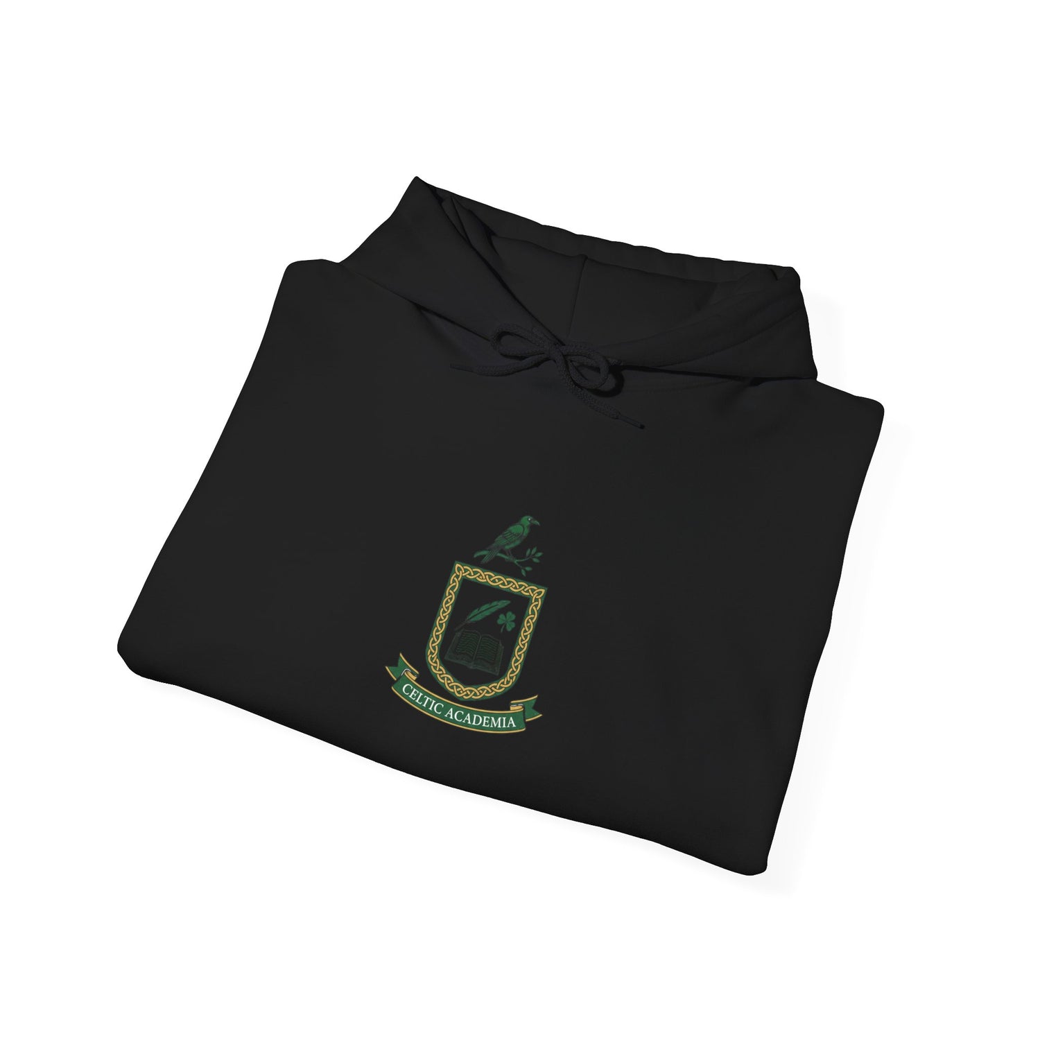Celtic Crest Hoodie | Irish Heritage, Emerald Dark Academia