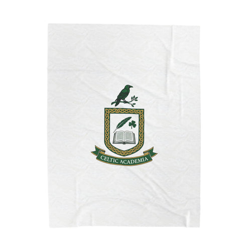 Celtic Academia Crest Blanket | Irish Heritage, Emerald Dark Academia