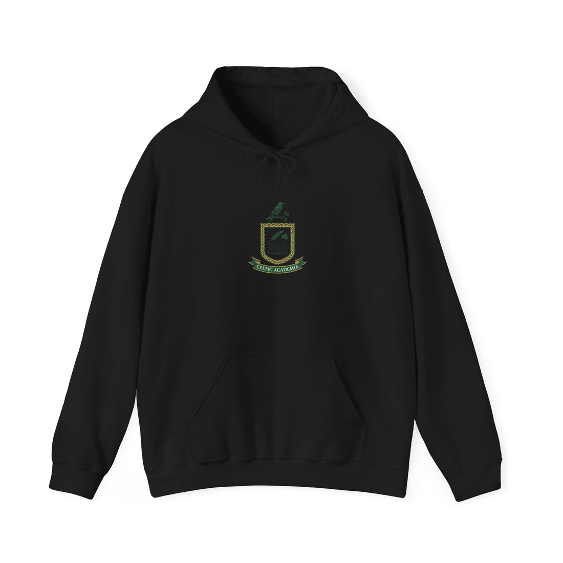 Celtic Crest Hoodie | Irish Heritage, Emerald Dark Academia