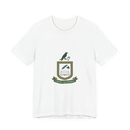 Celtic Academia Crest T-Shirt | Irish Heritage, Emerald Dark Academia